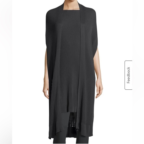 Eileen Fisher Cardigan Sweater Duster Kimono S/M P/M - Picture 1 of 8
